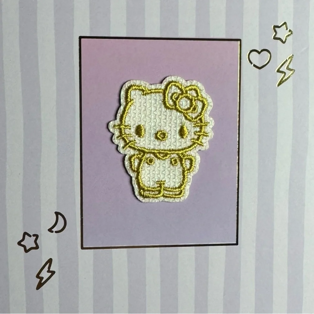 Hello Kitty Purple Stripe Embroidered Journal